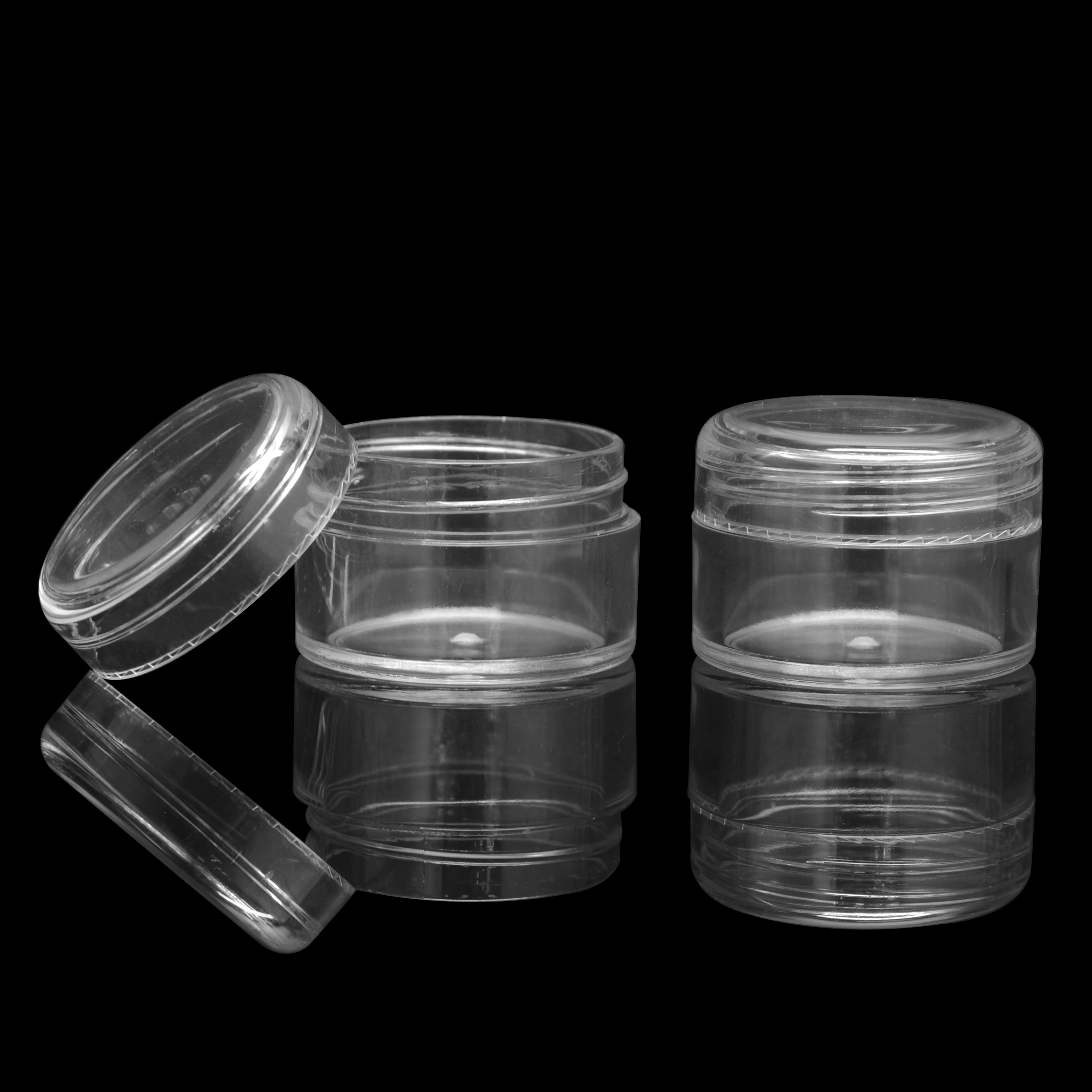 3g 5g 10g 15g 20g 30g Wholesale Empty Cosmetic Container,Small PS Clear Plastic Jar