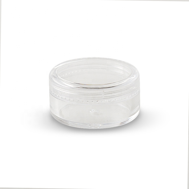 3g 5g 10g 15g 20g PS Plastic Clear Cosmetic Jar Empty Refillable Glitter Pot Container for Nail Glitter Powder