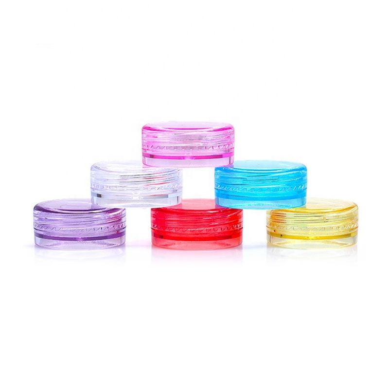 3g 5g 10g 15g 20g PS Plastic Clear Cosmetic Jar Empty Refillable Glitter Pot Container for Nail Glitter Powder