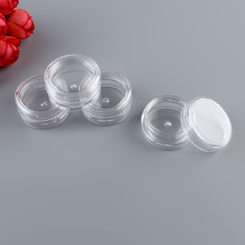 3g 5g 10g 15g 20g Plastic PS Facial Cream Container Mini Sample Jar Cosmetic Eye Cream Jar