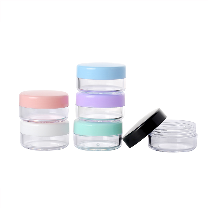 3g 5g 10g 15g 20g Skin Care Cosmetic samples containers  white clear round screwed PP plastic cream jar for sunscreen cream
