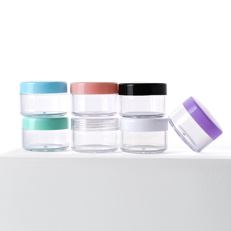 3g 5g 10g 15g 20g Skin Care Cosmetic samples containers white clear round screwed PP plastic cream jar for sunscreen cream
