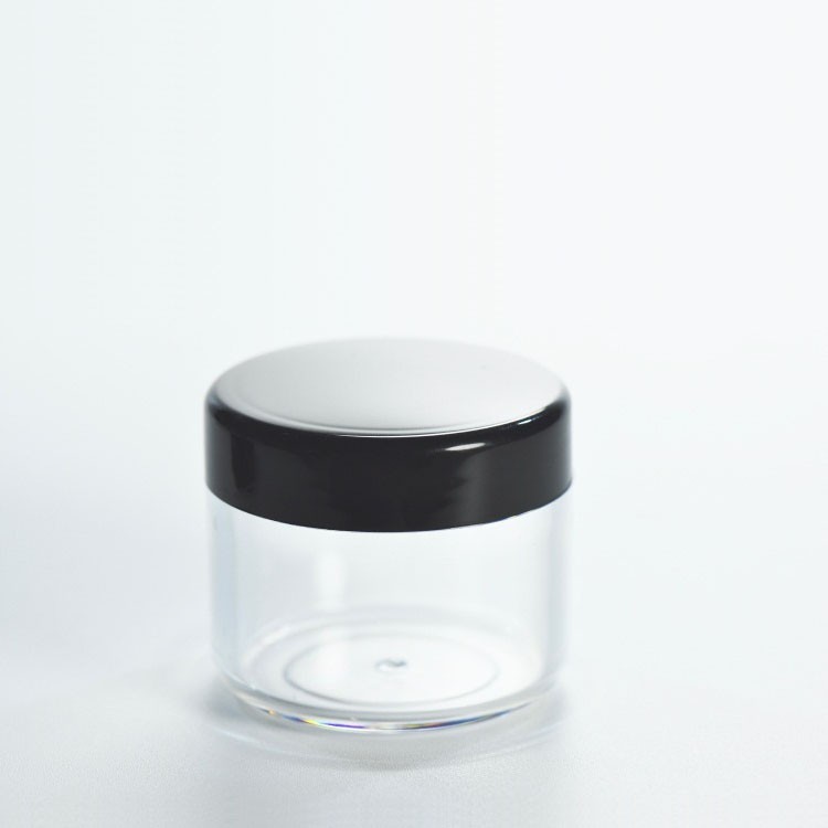 3g 5g 10g 15g 20g jars cosmetic PS cream container small MOQ eco-friendly black cosmetic jars