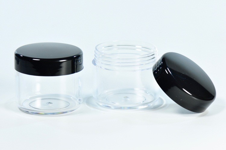 3g 5g 10g 15g 20g jars cosmetic PS cream container small MOQ eco-friendly black cosmetic jars