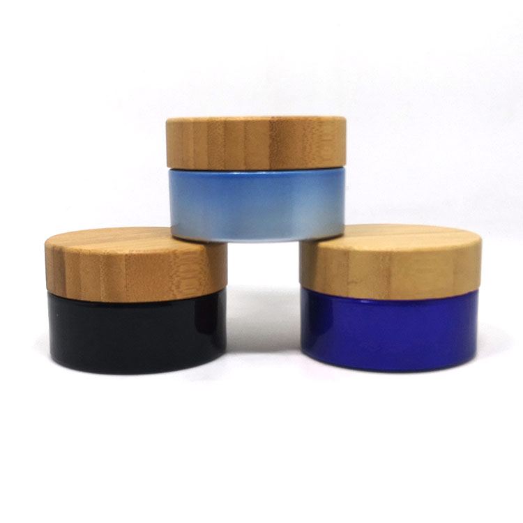 3g 5g 10g 15g 30g 50g 100g face cream cosmetics container frosted glass jar with bamboo lid