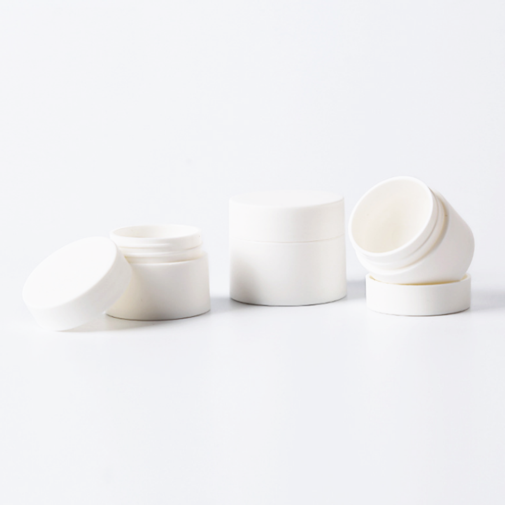 3g 5g 10g 15g 30g 50g 80g Frosted White Custom Shape Plastic Jar hdpe round cover plastic jar 50g with plastic lids