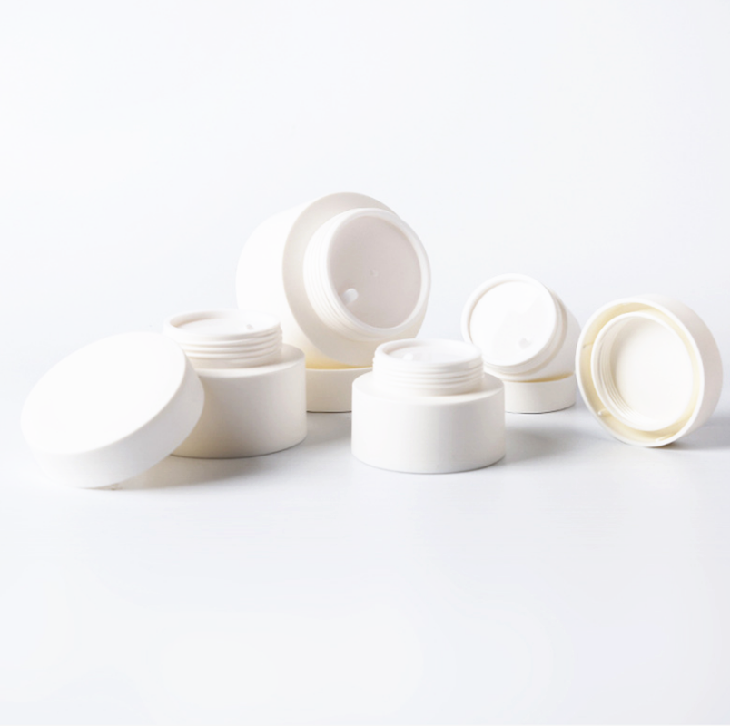 3g 5g 10g 15g 30g 50g 80g Frosted White Custom Shape Plastic Jar hdpe round cover plastic jar 50g with plastic lids