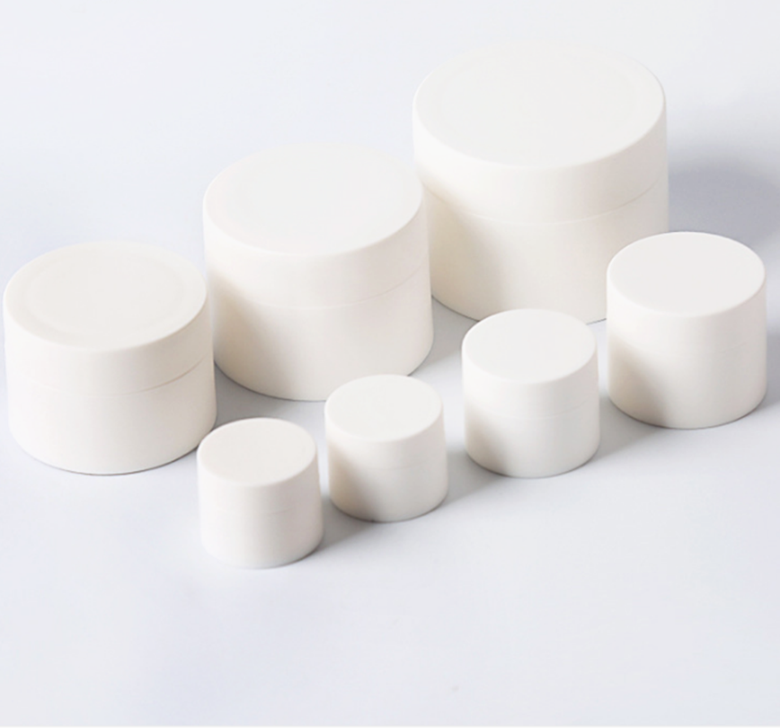 3g 5g 10g 15g 30g 50g 80g Frosted White Custom Shape Plastic Jar hdpe round cover plastic jar 50g with plastic lids