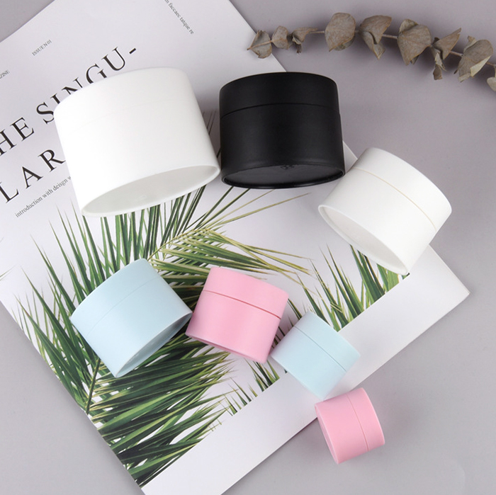 3g 5g 10g 15g 30g 50g 80g Matte white Double wall body butter container PP face cream jar plastic