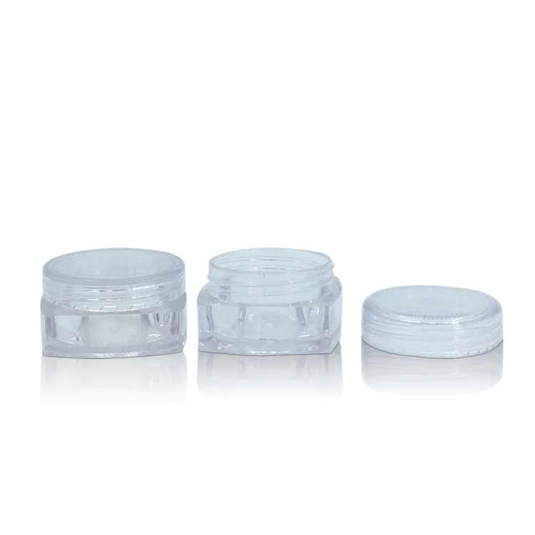 3g 5g 10g 15g 30g Small Clear Cream Jar, Plastic Pot Box Mini Transparent Cosmetic Sample Container with Lids
