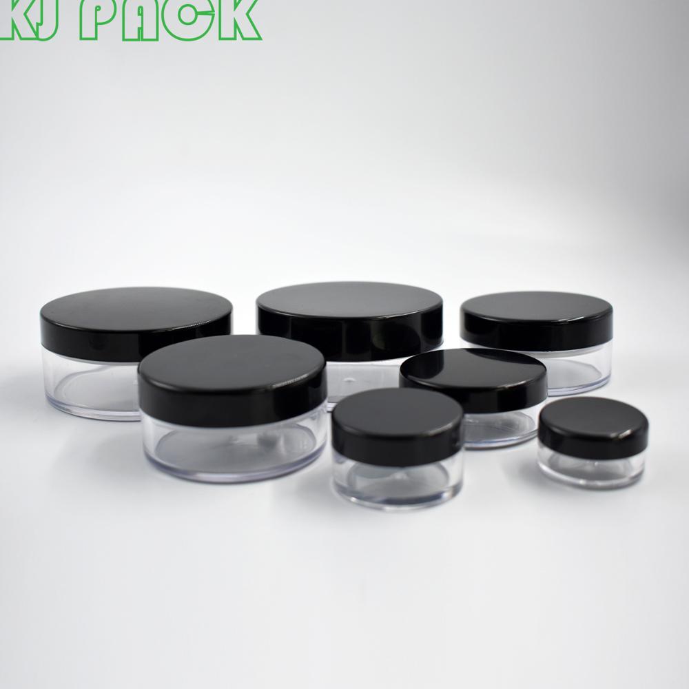 3g 5g 10g 15g 30g Small Clear Cream Jar, Plastic Pot Box Mini Transparent Cosmetic sample Container with Lids in stock