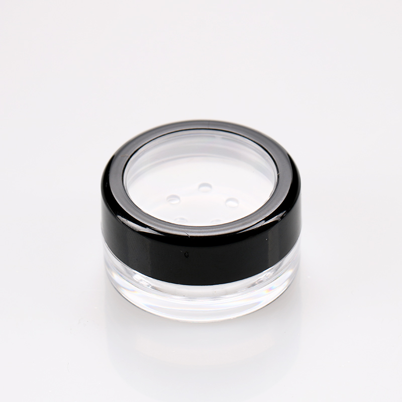3g 5g 10g 15g Clear Loose Powder Jar Cylinder Nail Art Glitter Plastic Container with Sifter