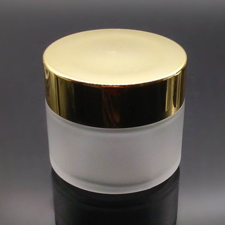 3g 5g 10g 20g 30g 50g 100g frosted cosmetic glass jar with golden lid 30ml 50ml 100ml luxury cosmetics jar glass container