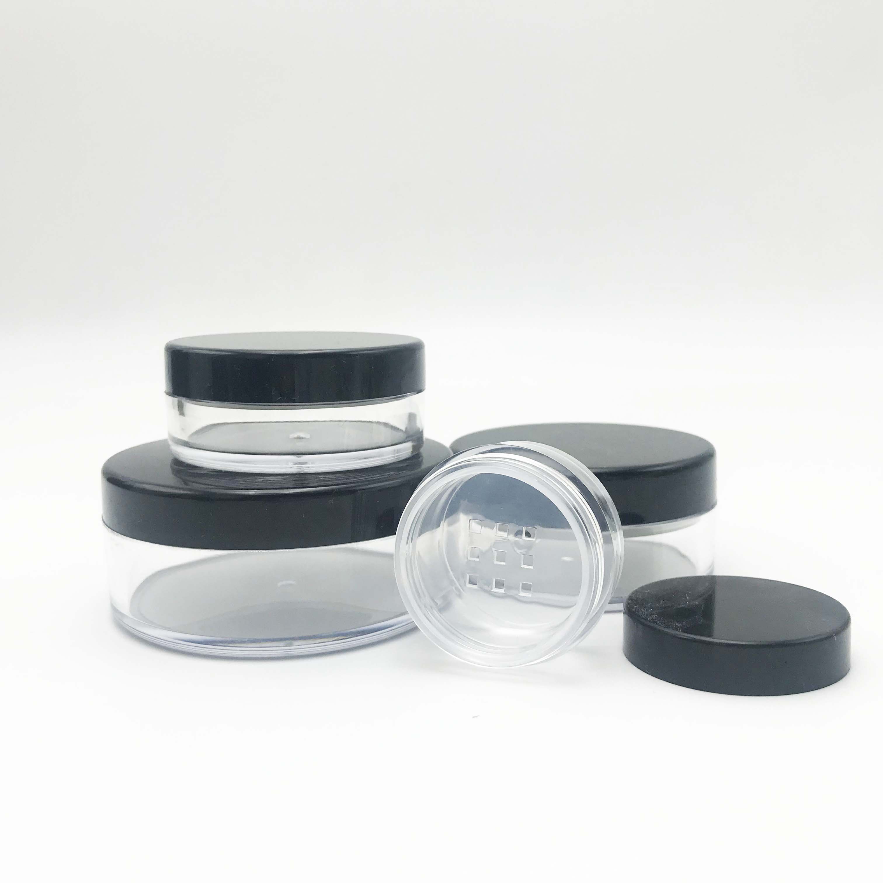 3g 5g 10g 20g 30g 50g loose powder plastic jar with the sifter