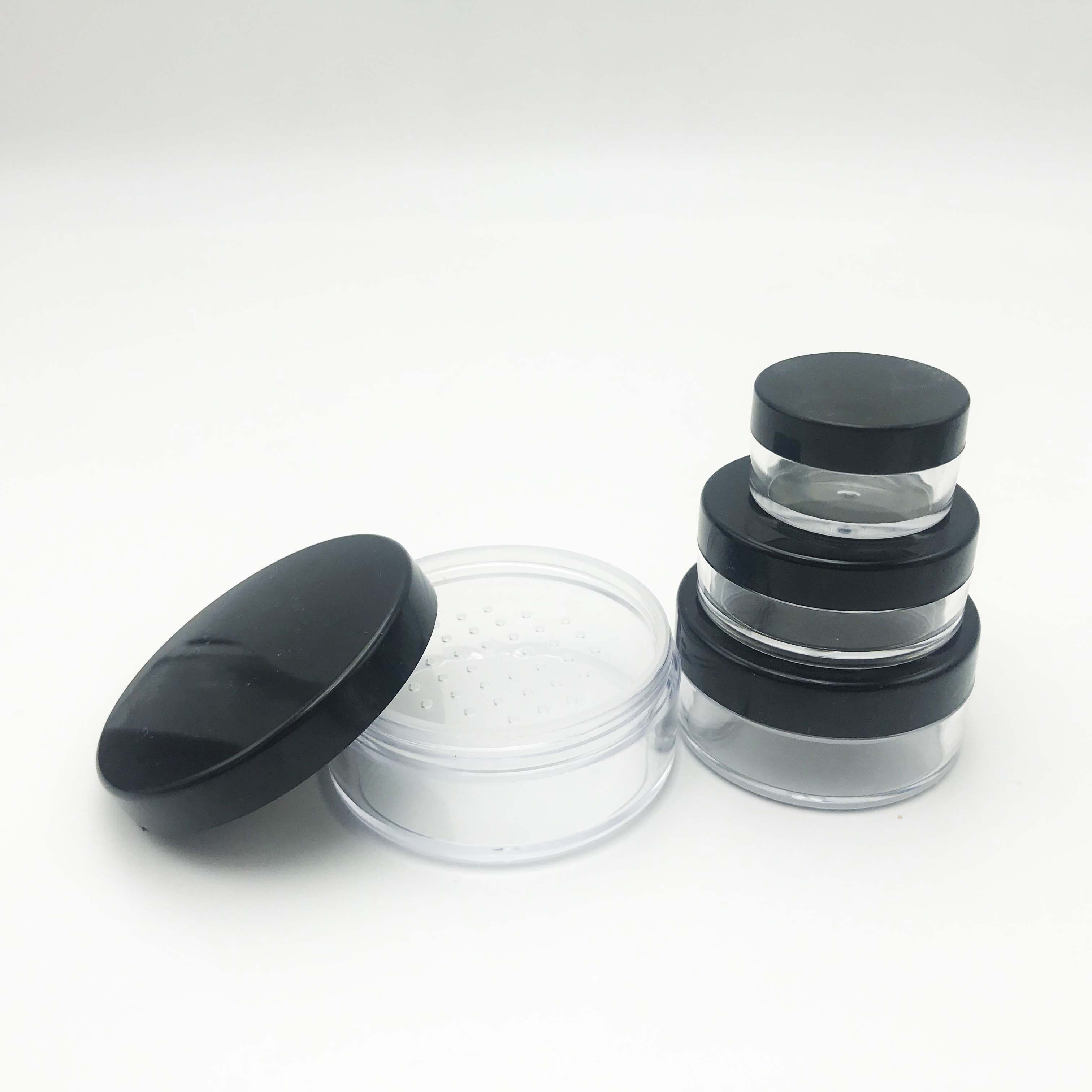 3g 5g 10g 20g 30g 50g loose powder plastic jar with the sifter