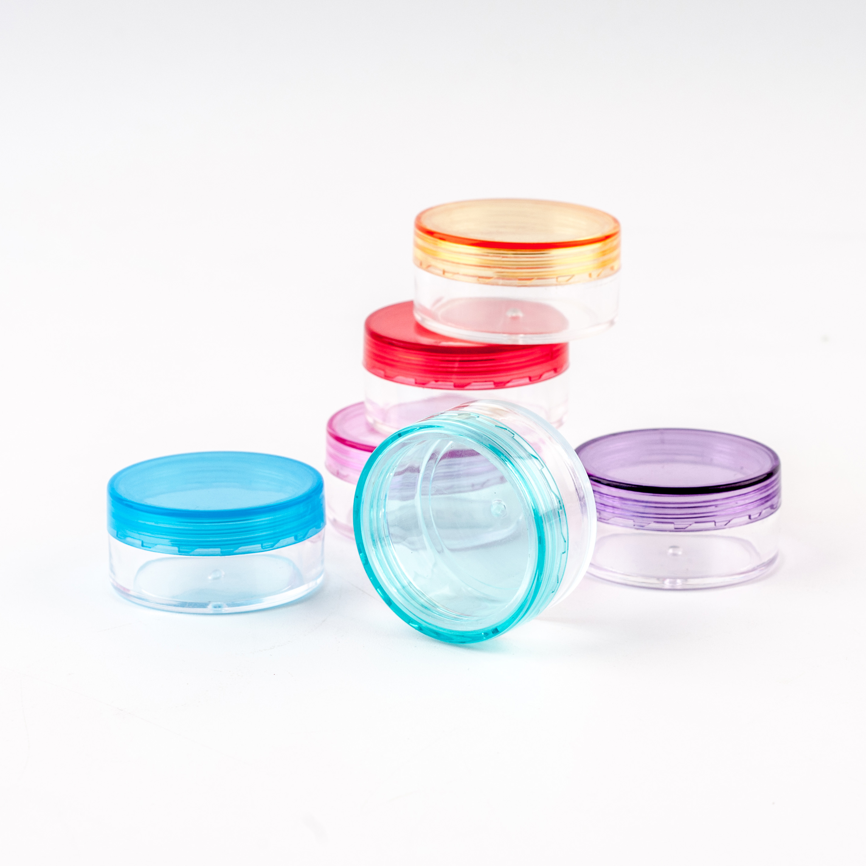 3g 5g 10g 20g 30g Jar,Cosmetic Sample Empty Container Plastic Round Lid Small Bottle