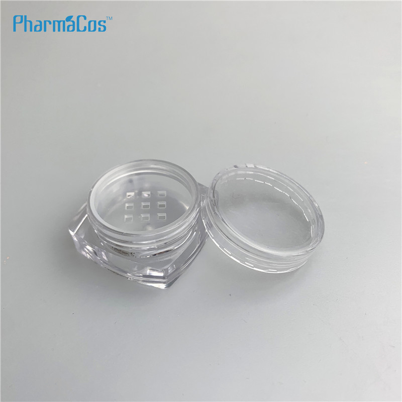 3g/5g/10g/20g square spice jar plastic pots sample powders containers