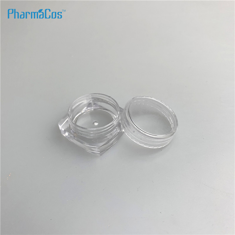 3g/5g/10g/20g square spice jar plastic pots sample powders containers