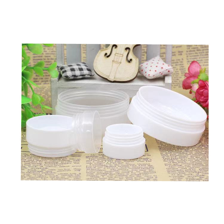 3g 5g 10g 30g 50g 100g Plastic Concave bottom roundtransparent white cosmetic facial cream jar