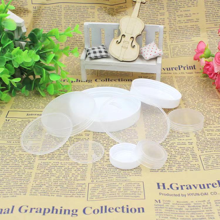 3g 5g 10g 30g 50g 100g Plastic Concave bottom roundtransparent white cosmetic facial cream jar