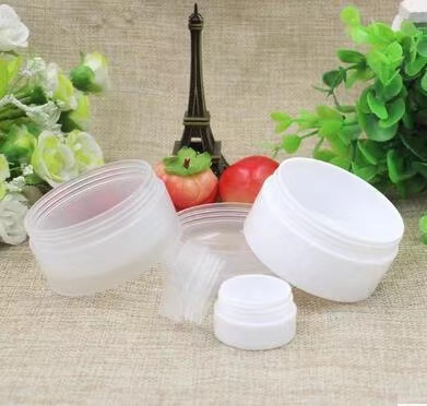 3g 5g 10g 30g 50g 100g Plastic Concave bottom roundtransparent white cosmetic facial cream jar