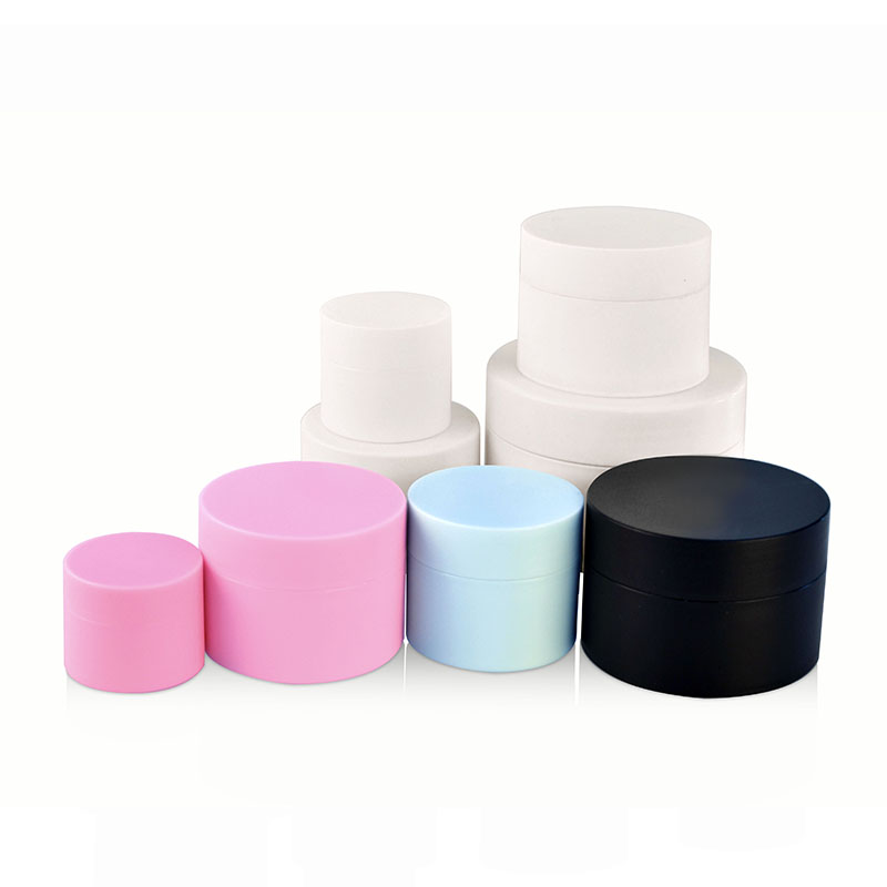 3g 5g 10g 30g 50g 100g Skin Care Cosmetic containers white black blue clear round screwed plastic cream double wall jar