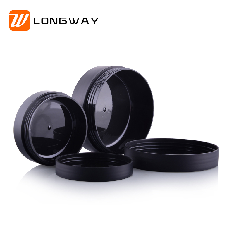 3g 5g 10g 30g 50g 80g 100g PP Plastic scrub matte cosmetic black cream Jar for skincare lip butter container 1oz