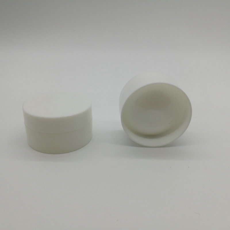 3g 5g 10g PP white cream container jar for makeup packaging Plastic empty jar with hollow bottom