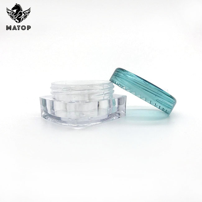 3g 5g 10g Square PlasticJars Empty Glitter Jar Cosmetic Cream Containers