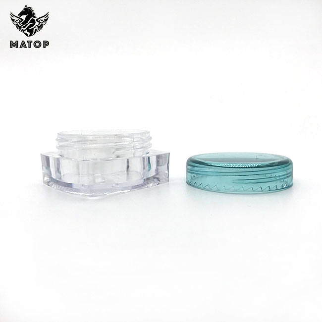 3g 5g 10g Square PlasticJars Empty Glitter Jar Cosmetic Cream Containers