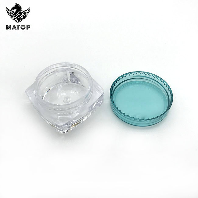 3g 5g 10g Square PlasticJars Empty Glitter Jar Cosmetic Cream Containers