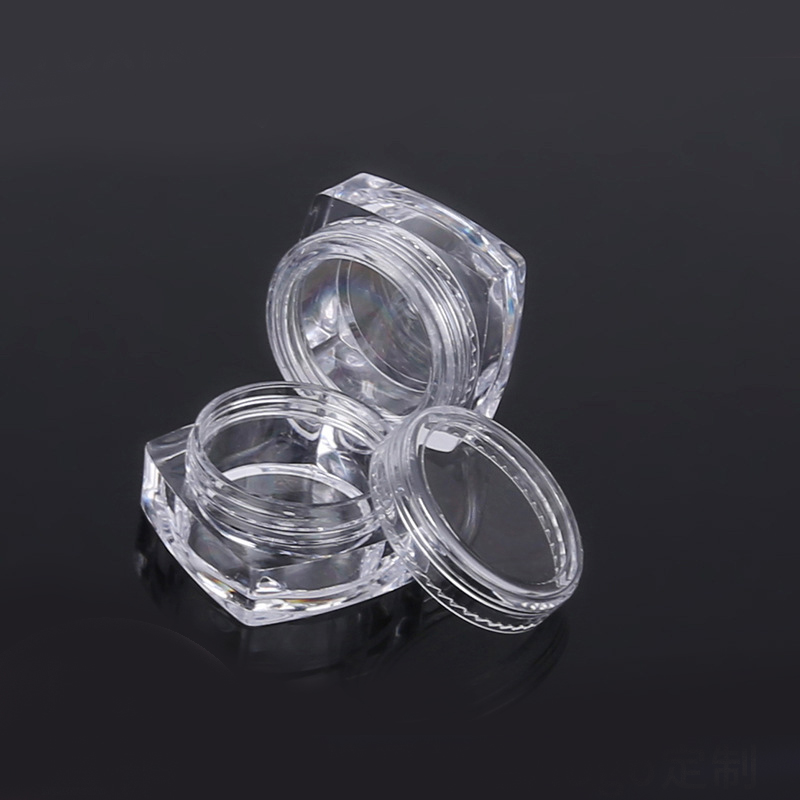 3g 5g 10g square empty loose powder jar clear plastic container jars empty eyeshadow container