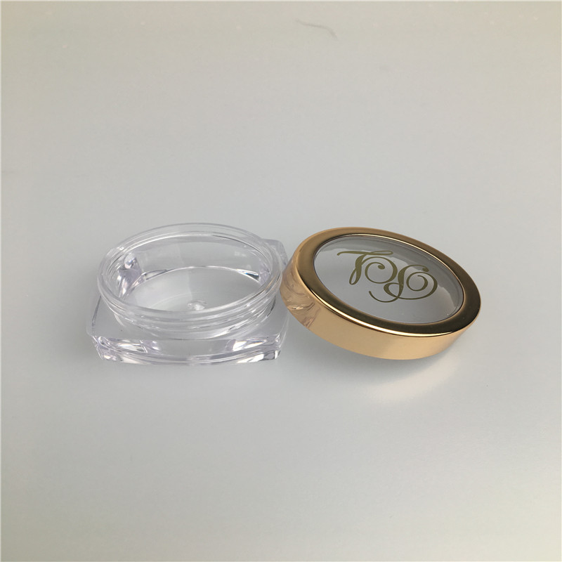 3g 5g 10g windows lid AS/PS/CBD loose powder jar glitter powder jar with sifter mini jar empty jar 3ml 5ml 10ml