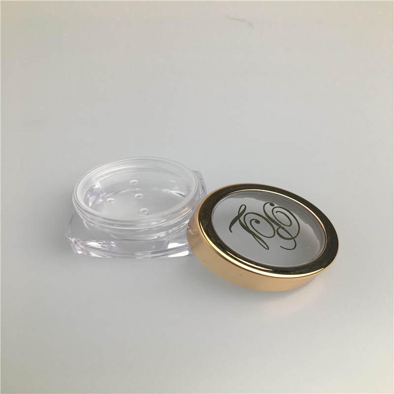 3g 5g 10g windows lid AS/PS/CBD loose powder jar glitter powder jar with sifter mini jar empty jar 3ml 5ml 10ml