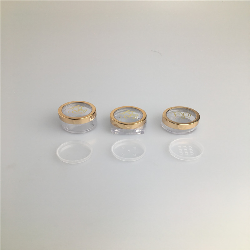 3g 5g 10g windows lid AS/PS/CBD loose powder jar glitter powder jar with sifter mini jar empty jar 3ml 5ml 10ml