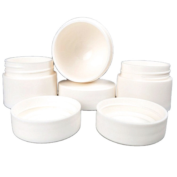3g 5g 15g 30g 50g 80g matt white plastic cosmetic cream jar container fancy double wall jars