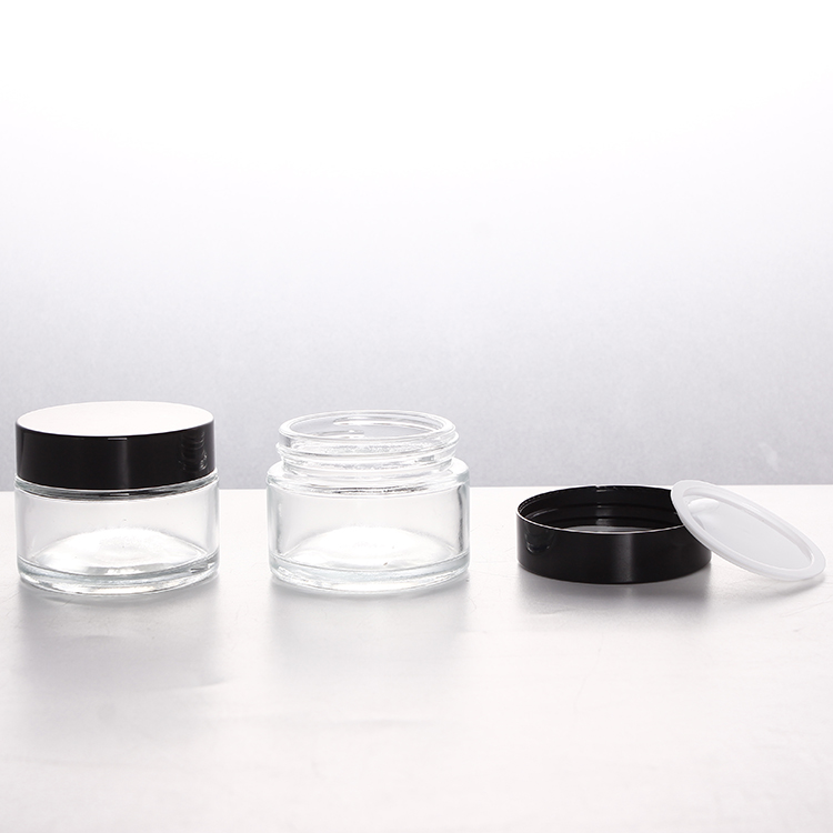 3g 5g 15g 30g 50g Frosted Glass Jar Cosmetic Jars with ABS Cap