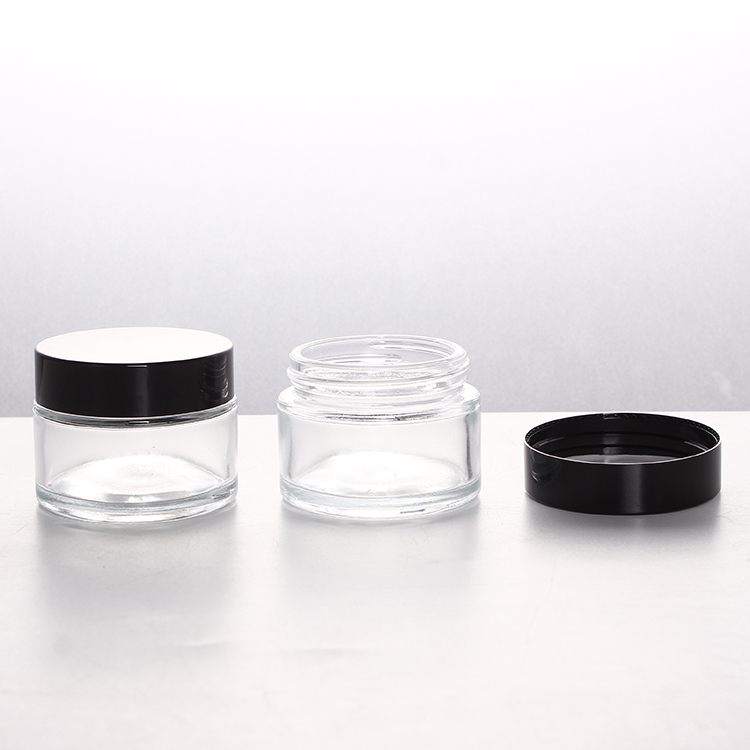 3g 5g 15g 30g 50g Frosted Glass Jar Cosmetic Jars with ABS Cap