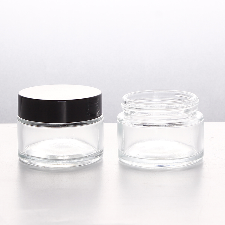 3g 5g 15g 30g 50g Frosted Glass Jar Cosmetic Jars with ABS Cap