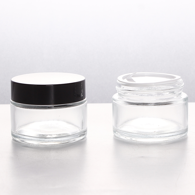 3g 5g 15g 30g 50g Frosted Glass Jar Cosmetic Jars with ABS Cap