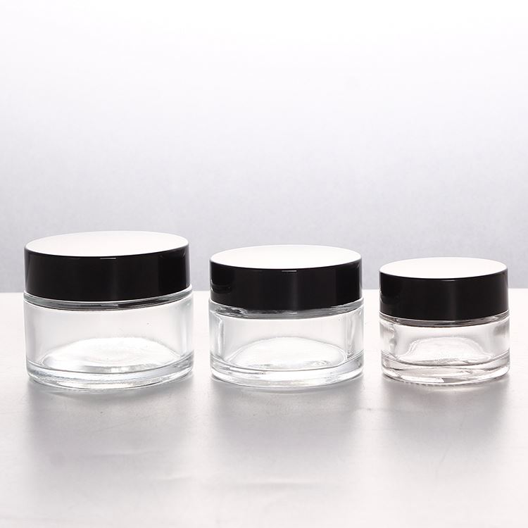 3g 5g 15g 30g 50g Frosted Glass Jar Cosmetic Jars with ABS Cap