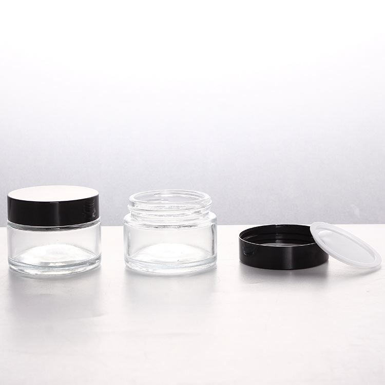 3g 5g 15g 30g 50g Frosted Glass Jar Cosmetic Jars with ABS Cap