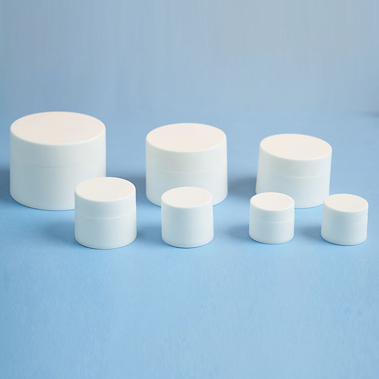 3g 5g 15g mini eye serum cream containers matte white plastic 10 grams double wall jar