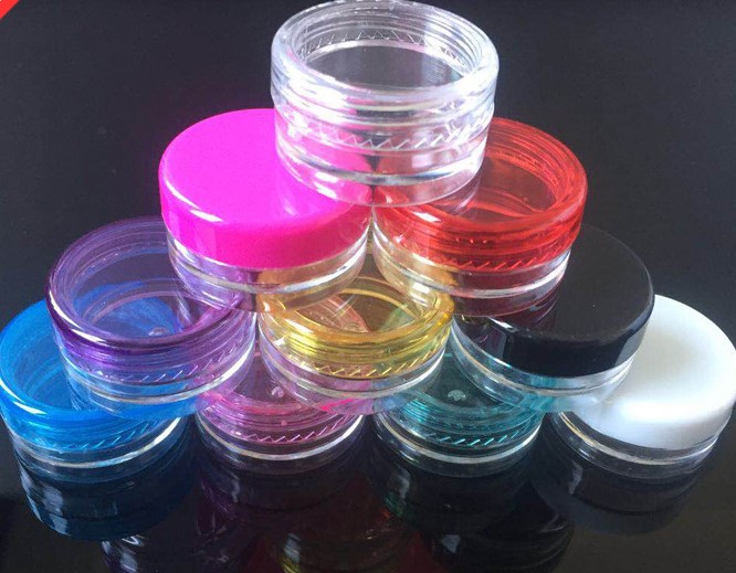 3g 5g 7g 10g 15g 20g Various Color Plastic Cosmetic empty Jar Round Shape Plastic Cosmetic Container PS Plastic Cream Jar