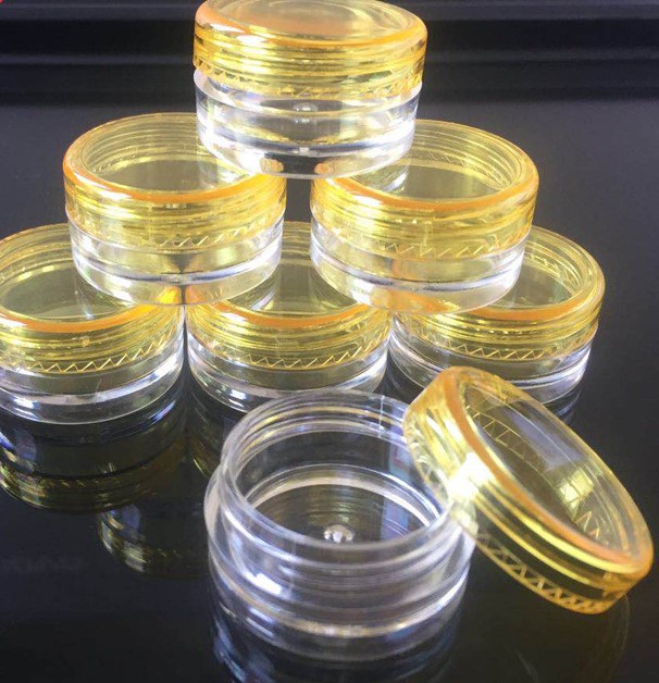 3g 5g 7g 10g 15g 20g Various Color Plastic Cosmetic empty Jar Round Shape Plastic Cosmetic Container PS Plastic Cream Jar