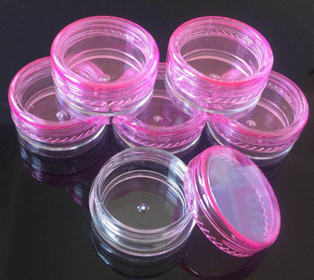 3g 5g 7g 10g 15g 20g Various Color Plastic Cosmetic empty Jar Round Shape Plastic Cosmetic Container PS Plastic Cream Jar