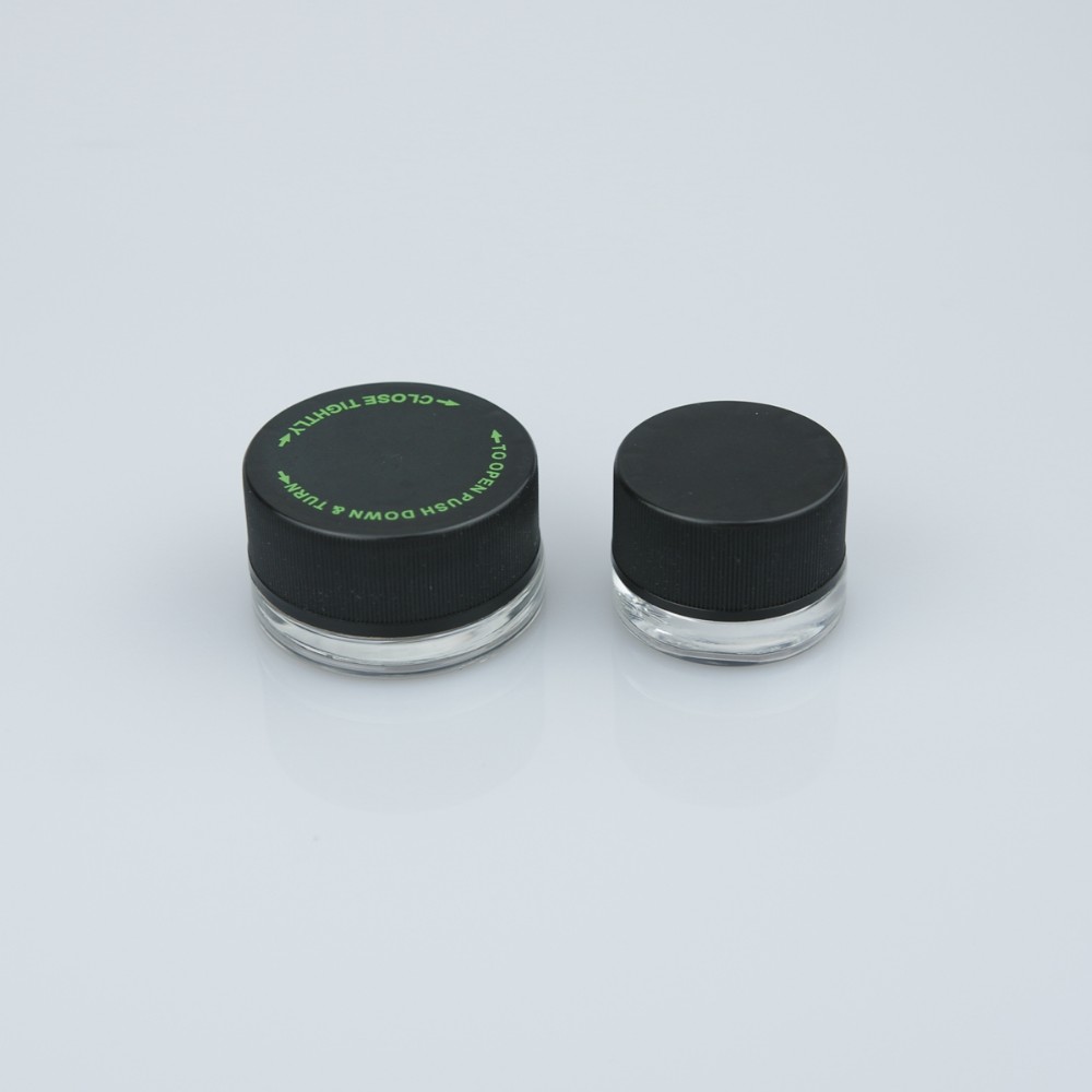 3g 5g 7g 9g Straight side small size eye cream lip make up  cosmetic glass jar with  screw top  lid