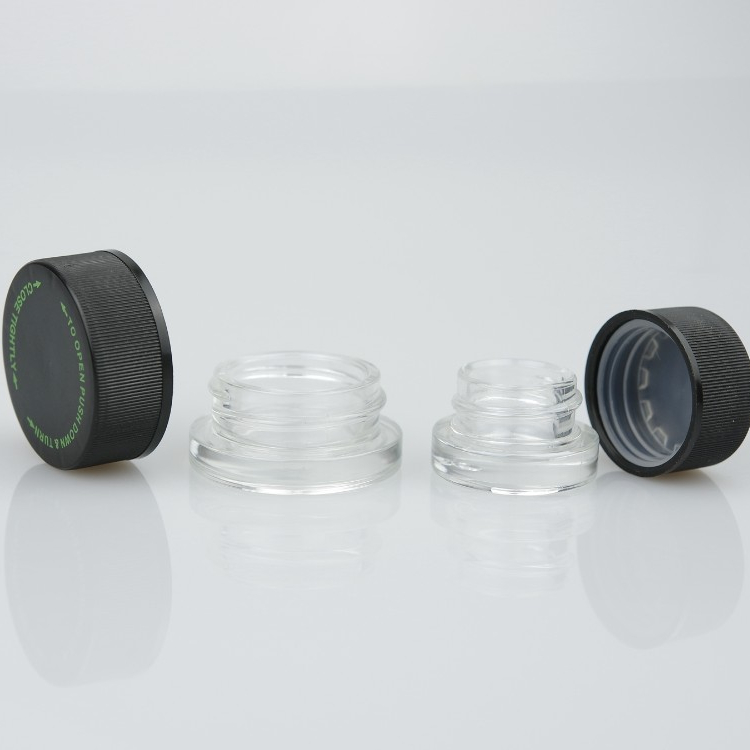 3g 5g 7g 9g Straight side small size eye cream lip make up cosmetic glass jar with screw top lid