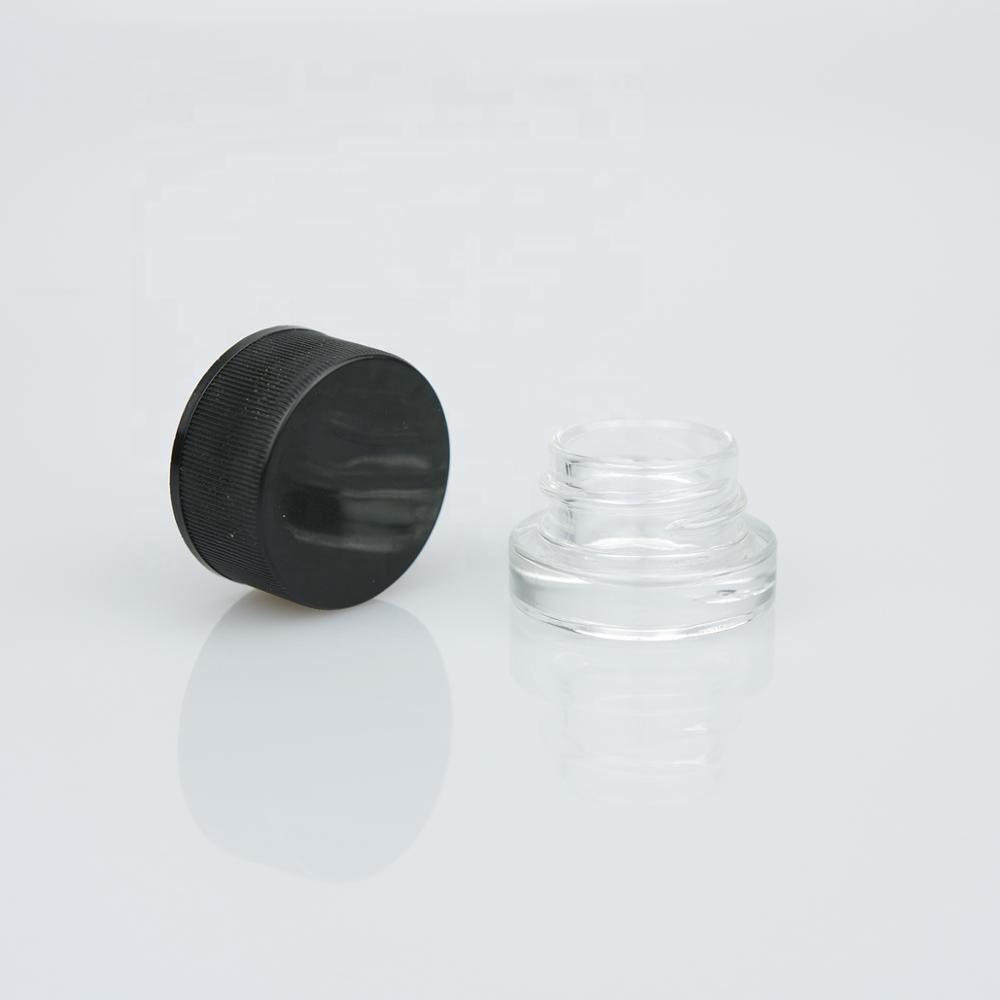 3g 5g 7g 9g Straight side small size eye cream lip make up cosmetic glass jar with screw top lid