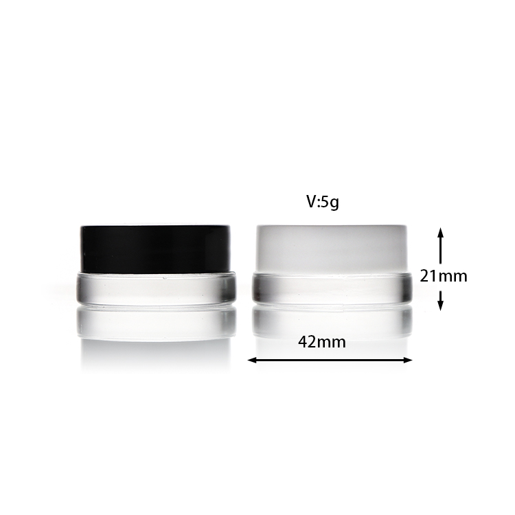 3g 5g 8g Mini CBD Wax Oil Smell Proof Container Child Proof Small Concentrate Glass Jar With Lid
